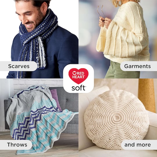 3 Pack Red Heart® Soft™ Solids Yarn